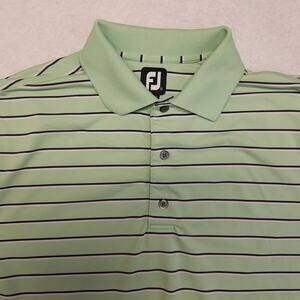 FootJoy Casual Collared Short Sleeve Polo Shirt Mens Size Medium M Green